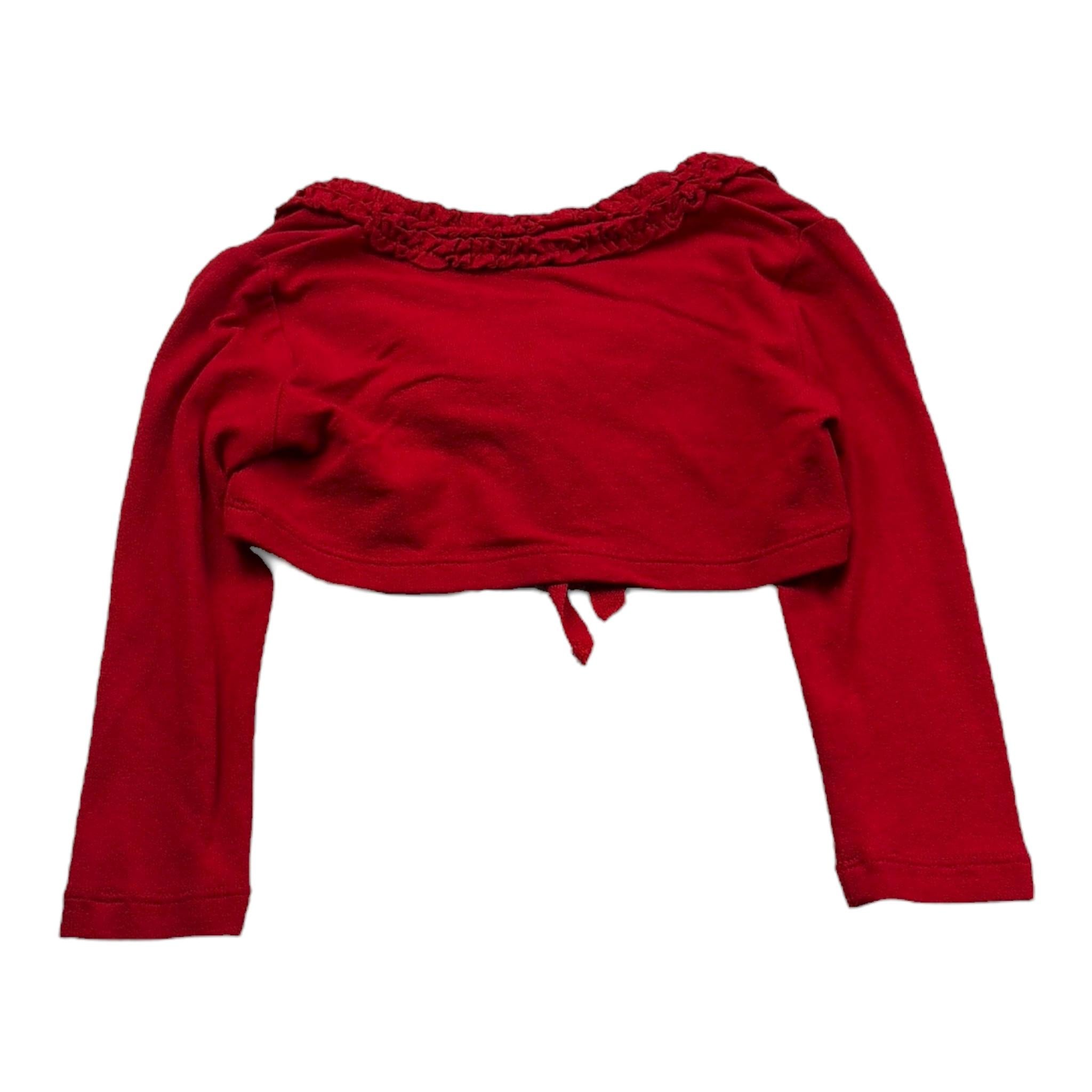 Monnalisa Coprispalle Tinta Unita con Brillantini per Neonata 311803 ROSSO MONNALISA 