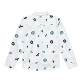 GUESS camicia tinta unita con stampa Bianco per Bambino N4RH00 BIANCO GUESS 