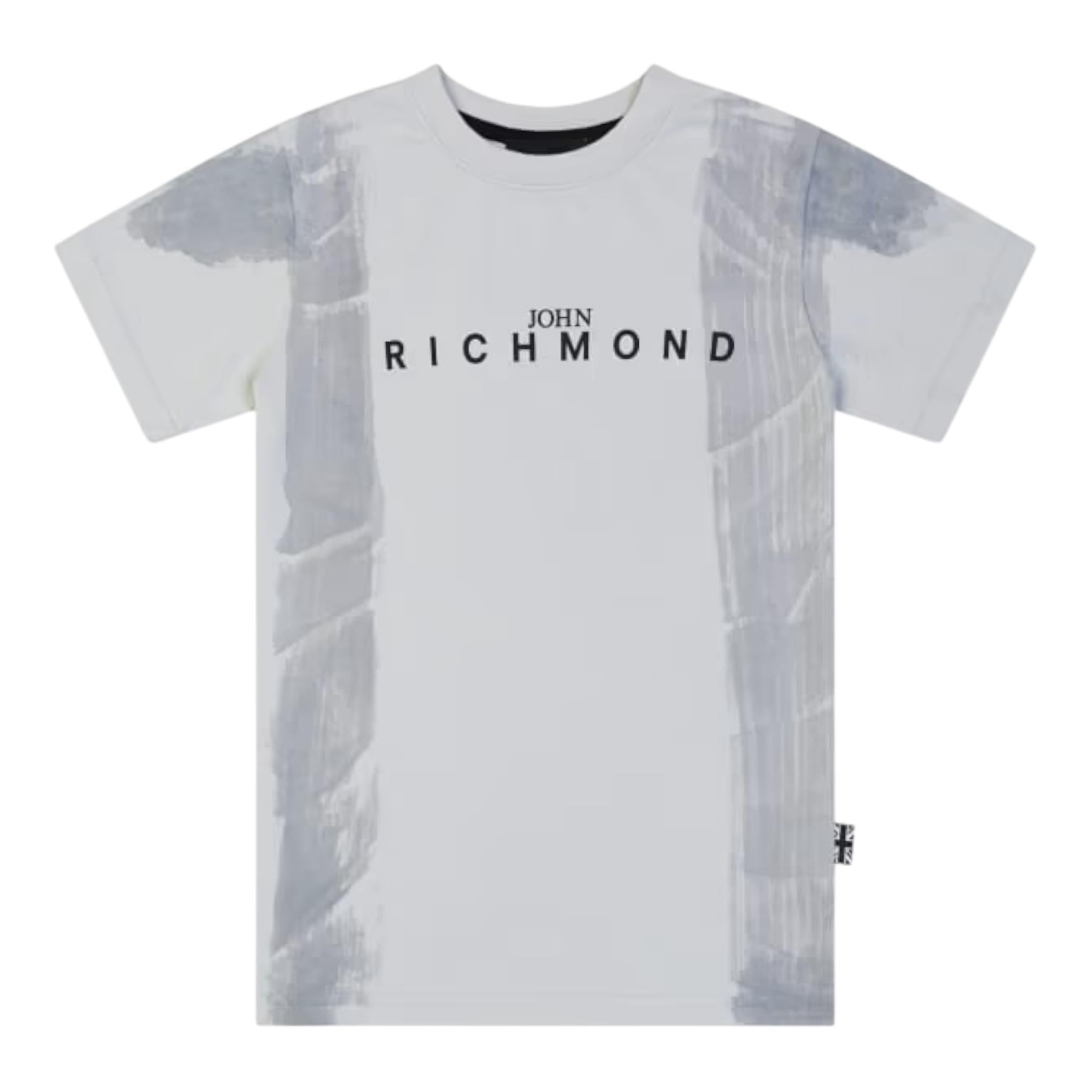 John Richmond T-Shirt Girocollo Tinta Unita con Stampa per Bambino RBP25077TS GRIGIO JOHN RICHMOND 