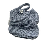 Chicco Plain Blue Baby Booties