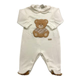 MARLU' tutina tinta unita con stampa Bianco per Neonato IB6114X BIANCO MARLU' 