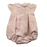 Marlu' Solid Color Pink Half Sleeve Romper For Newborn Baby Girl