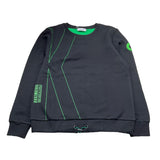 Bikkembergs Felpa Tinta Unita Girocollo con Stampa per Bambino BK3150 NERO BiKKEMBERGS 