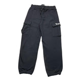 Disclaimer Black Elastic Waist Solid Color Tracksuit Pants For Boys