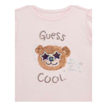 Guess T-Shirt Girocollo Tinta Unita con Stampa per Neonata K5RI18K6YW4 ROSA GUESS 