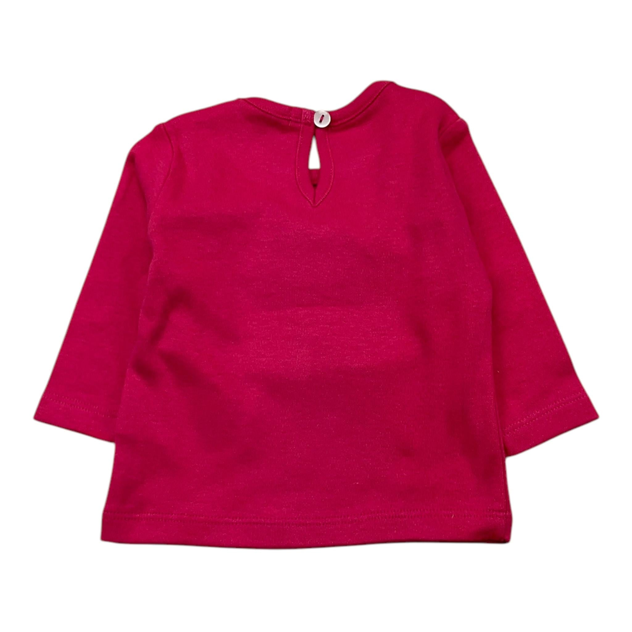EMC shirt gircollo tinta unita con stampa Fuxia per Neonata BX2276 FUXIA EMC 