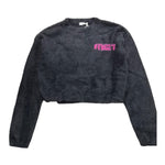 MET maglia girocollo tinta unita con stampa Nero per Bambina ME534 NERO MET 