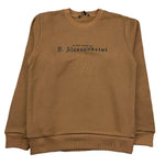 DANIELE ALESSANDRINI felpa girocollo tinta unita con stampa Beige per Bambino 1231F00103X BEIGE DANIELE ALESSANDRINI 