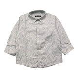 Never Too Long Sleeve Shirt Solid Color Micro Pattern White For Baby