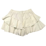 Twinset Short Skirt Effect With Ruffles Cream For Girls