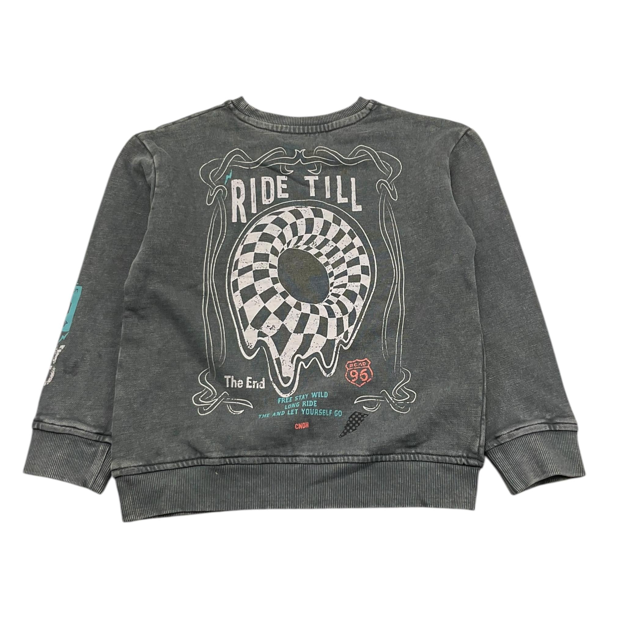 CANADA HOUSE felpa tinta unita girocollo con stampa Grigio per Bambino 24473111 GRIGIO CANADA HOUSE 