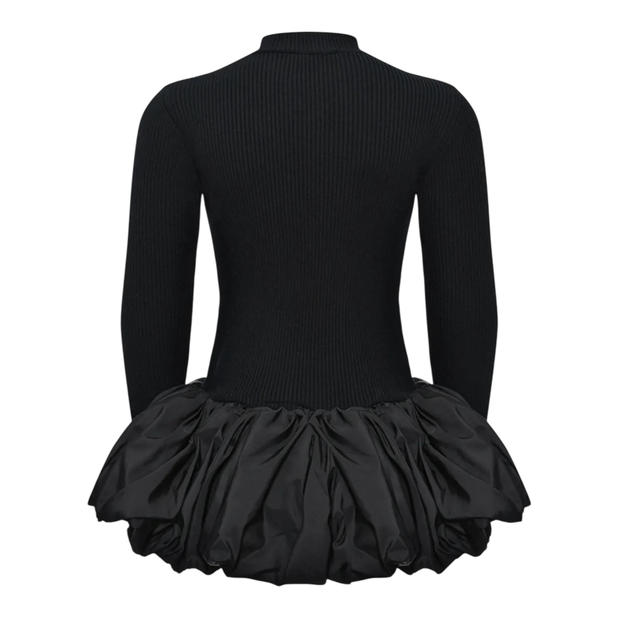ELISABETTA FRANCHI abito tinta unita mezzo collo con logo Nero per Bambina EFAB544 NERO ELISABETTA FRANCHI 