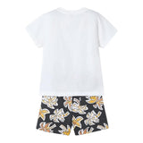Mayoral Completo 2 Pezzi T-Shirt-Bermuda Bicolore per Bambino 366044 BIANCO/NERO MAYORAL 