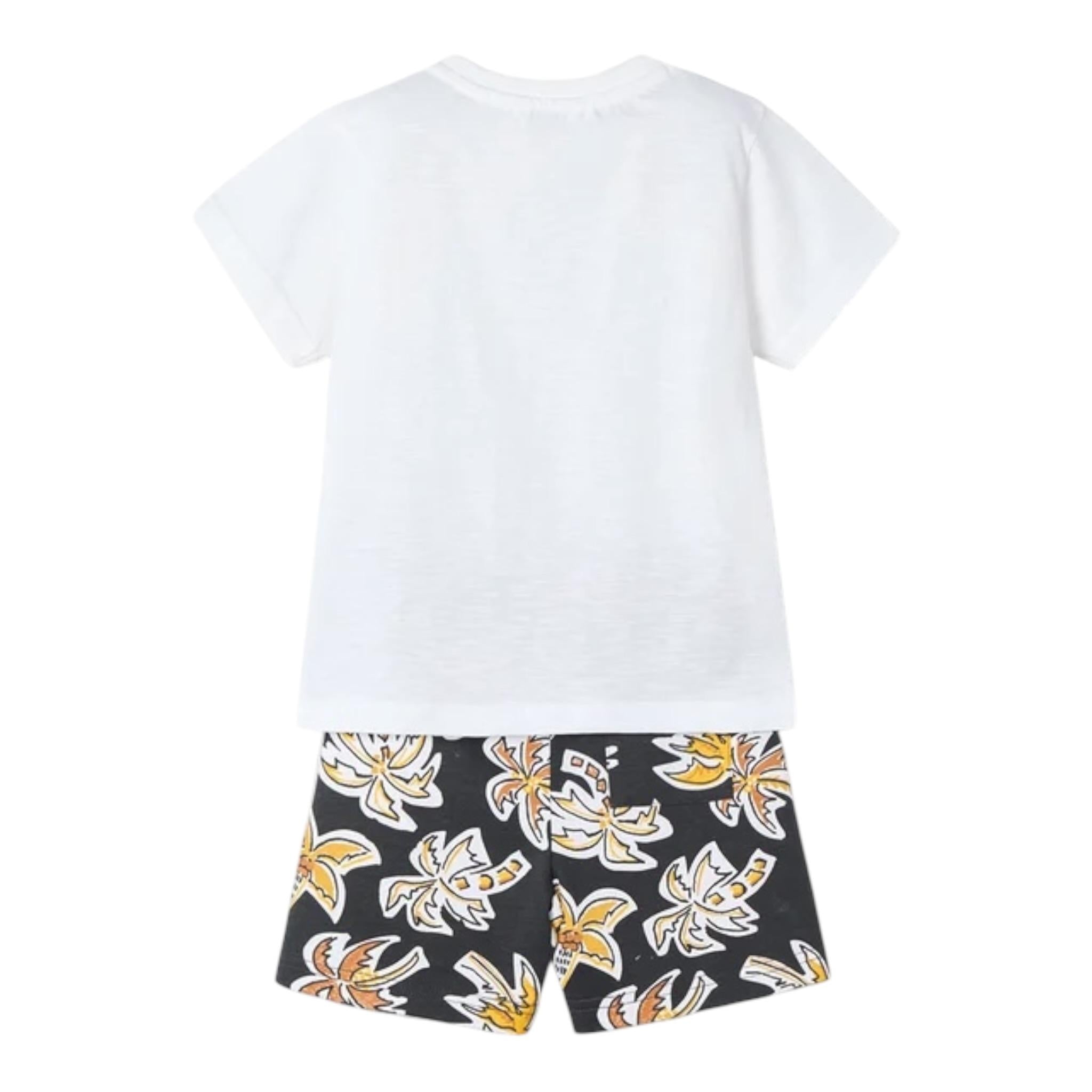Mayoral Completo 2 Pezzi T-Shirt-Bermuda Bicolore per Bambino 366044 BIANCO/NERO MAYORAL 