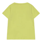 Name.It Solid Color Crew Neck T-Shirt With Acid Green Print For Boys