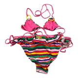 4Giveness 2 Piece Swimsuit Triangle-Multicolor Briefs for Girls