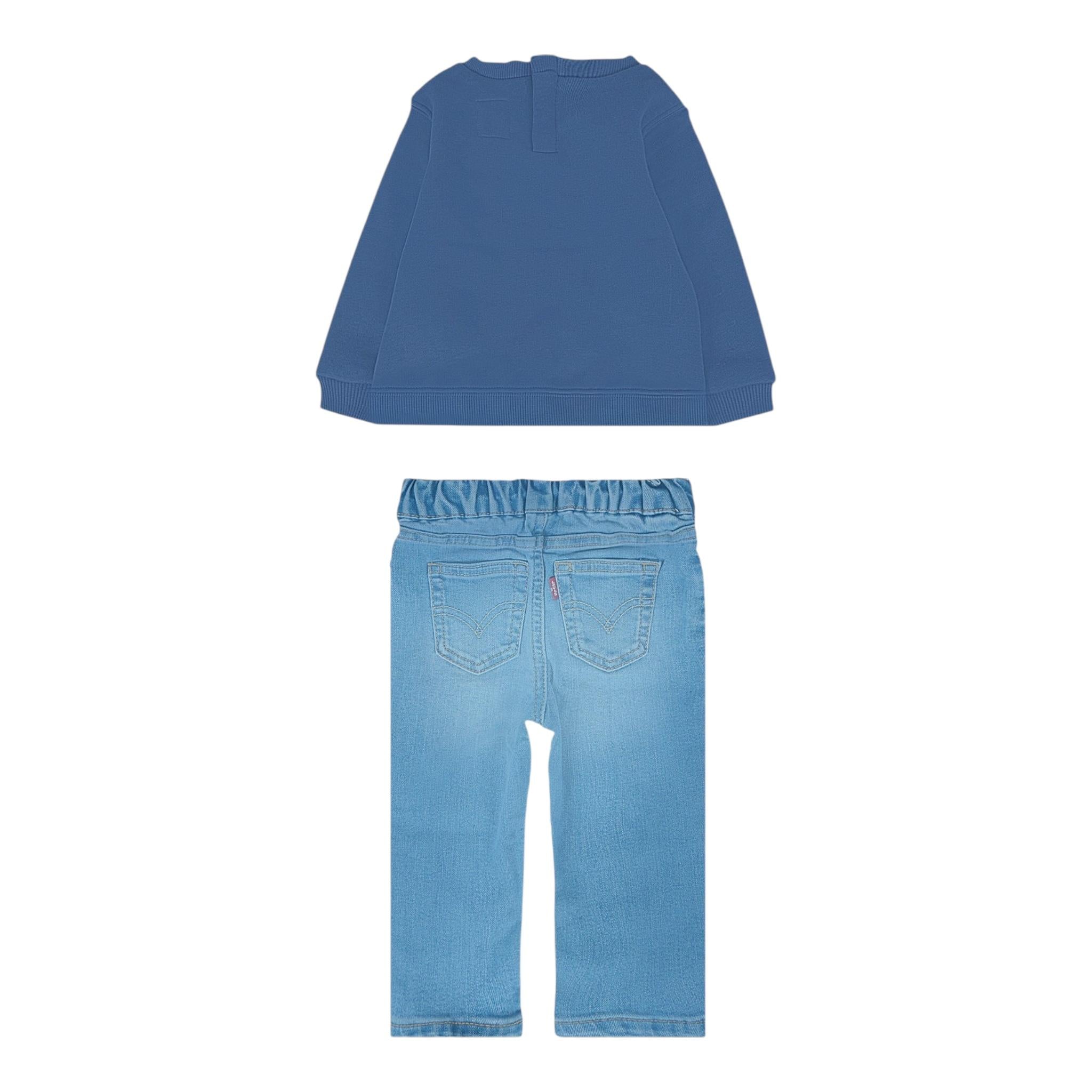 LEVI'S completo 2 pezzi felpa-jeans Blu per Neonato 6EL312 BLU LEVI'S 