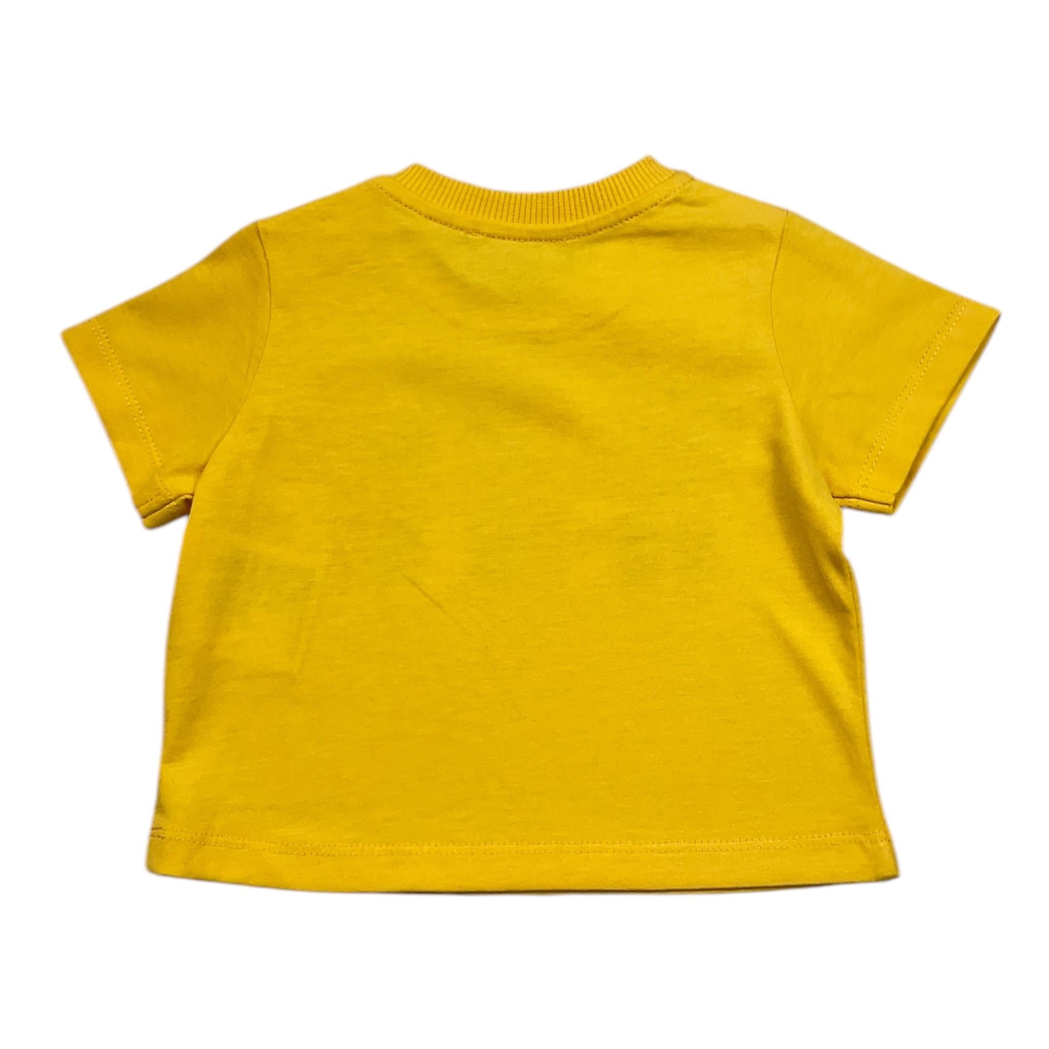MOSCHINO t-shirt girocollo tinta unita con stampa Giallo per Neonato MWM047 GIALLO MOSCHINO 