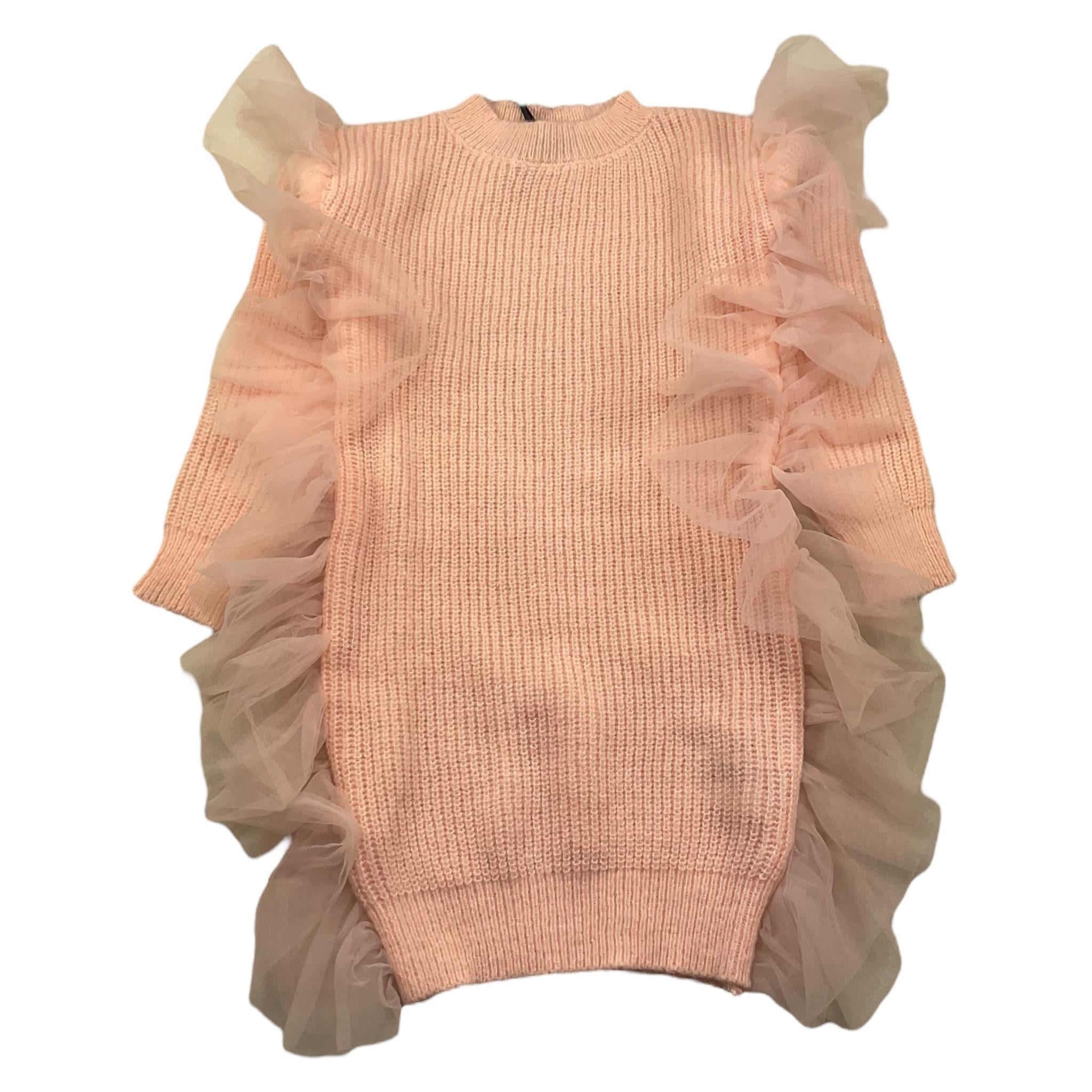 FUN & FUN abito maglia girocollo tinta unita maniche lunghe con tulle Rosa per Bambina FNCBDR12427 ROSA FUN & FUN 