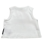 John Richmond Canotta Modello Crop Tinta Unita con Stampa per Bambina RGP26172CN BIANCO JOHN RICHMOND 