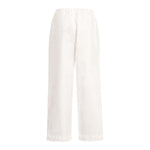 Dou Dou Pantalone Tinta Unita con Logo per Bambina DW6P71X PANNA DOU DOU 