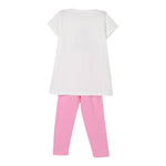 Liu Jo Completo 2 Pezzi T-Shirt-Leggins per Bambina KA5019JX BIANCO/ROSA LIU JO 