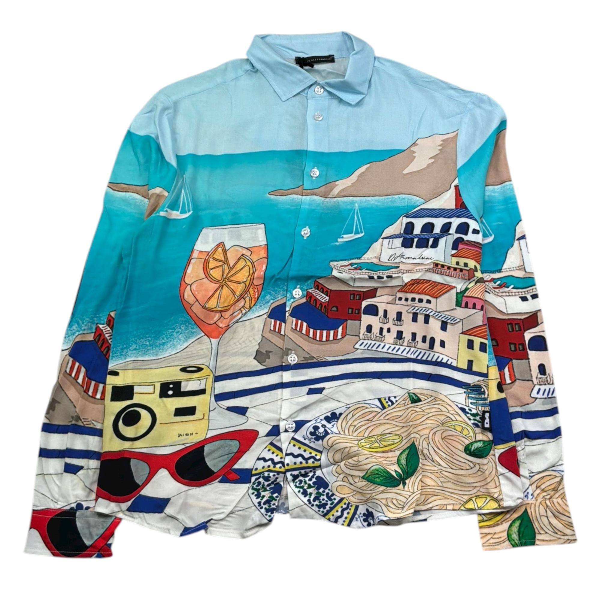 Daniele Alessandrini Camicia Manica Lunga Stampa Fantasia per Bambino 1235C00229 MULTICOLOR DANIELE ALESSANDRINI 