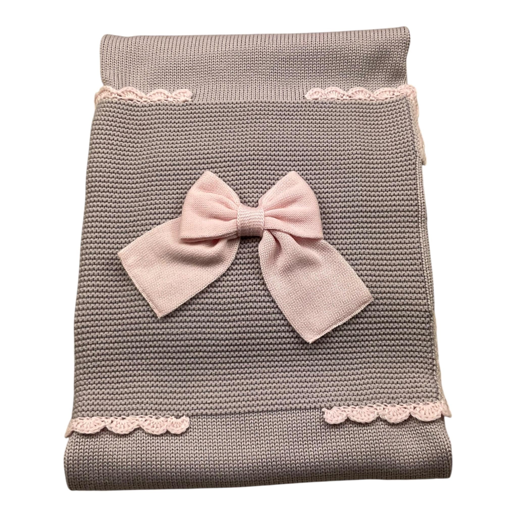 BABY LORD coperta tinta unita con ricami Sabbia per Neonata 104CC SABBIA BABY LORD 