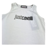 Just Cavalli Abito Giromanica Tinta Unita con Logo per Bambina JGP26007VE BIANCO JUST CAVALLI 