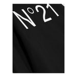 N°21 Felpa Girocollo Tinta Unita con Stampa per Bambino N21588 NERO N°21 