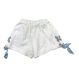 Emilio Pucci Solid Color Tracksuit Shorts With Elastic Waist White For Girls