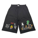Butnot Bermuda Solid Color Tracksuit With Black Print For Boys