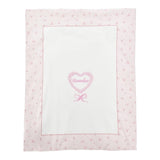 Monnalisa Coperta Tinta Unita con Stampa per Neonata 35D002 BIANCO MONNALISA 