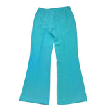 Twinset Plain Trousers Flared Pattern With Elastic Waist Light Blue For Girls