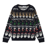 NAME IT maglia girocollo tinta unita con fantasia natalizia Blu per Bambino 13222181 BLU NAME IT 