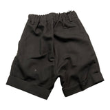 Make Bermuda Solid Color With Elastic Waist Black For Newborn