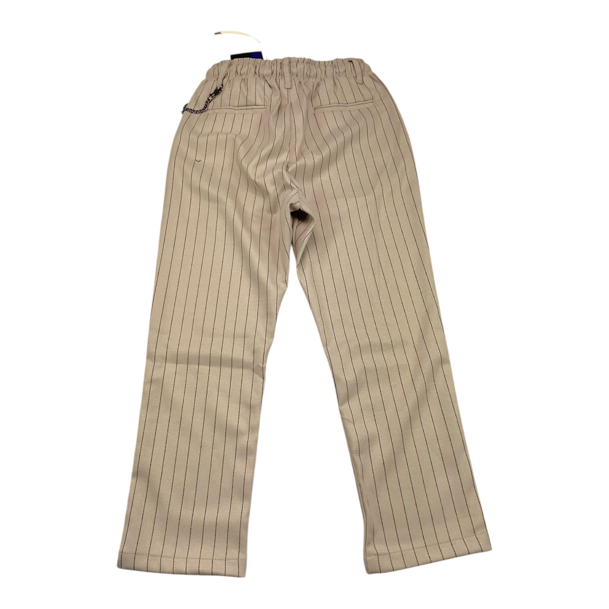 NEVER TOO pantalone tinta unita con fantasia a righe Beige per Bambino NT2120R BEIGE NEVER TOO 