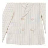 Eleventy Plain Jacket Striped Cream For Boys