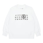 MAISON MARGIELA felpa girocollo tinta unita con stampa Bianco per Bambino M60681 BIANCO MAISON MARGIELA 