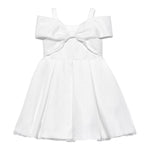 Abel & Lula Abito Giromanica Tinta Unita per Bambina 5031 BIANCO ABEL & LULA 