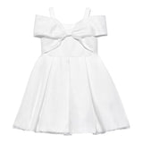 Abel & Lula Abito Giromanica Tinta Unita per Bambina 5031 BIANCO ABEL & LULA 