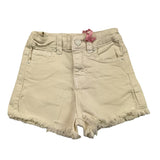 Vicolo Short Solid Color With Adjustable Waist Cream For Baby Girl