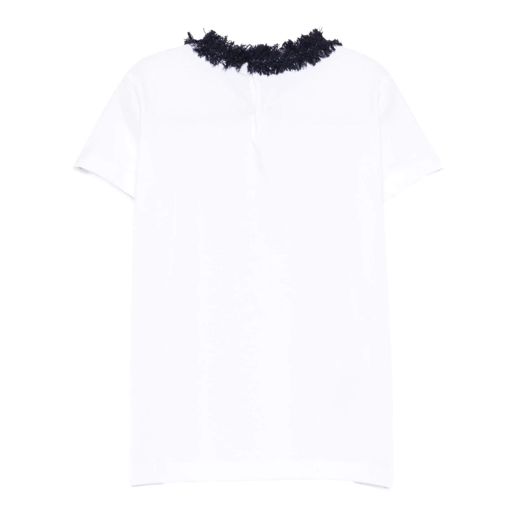 Il Gufo T-Shirt Tinta Unita con Girocollo In Contrasto per Bambina P25TS240MF032 BIANCO IL GUFO 