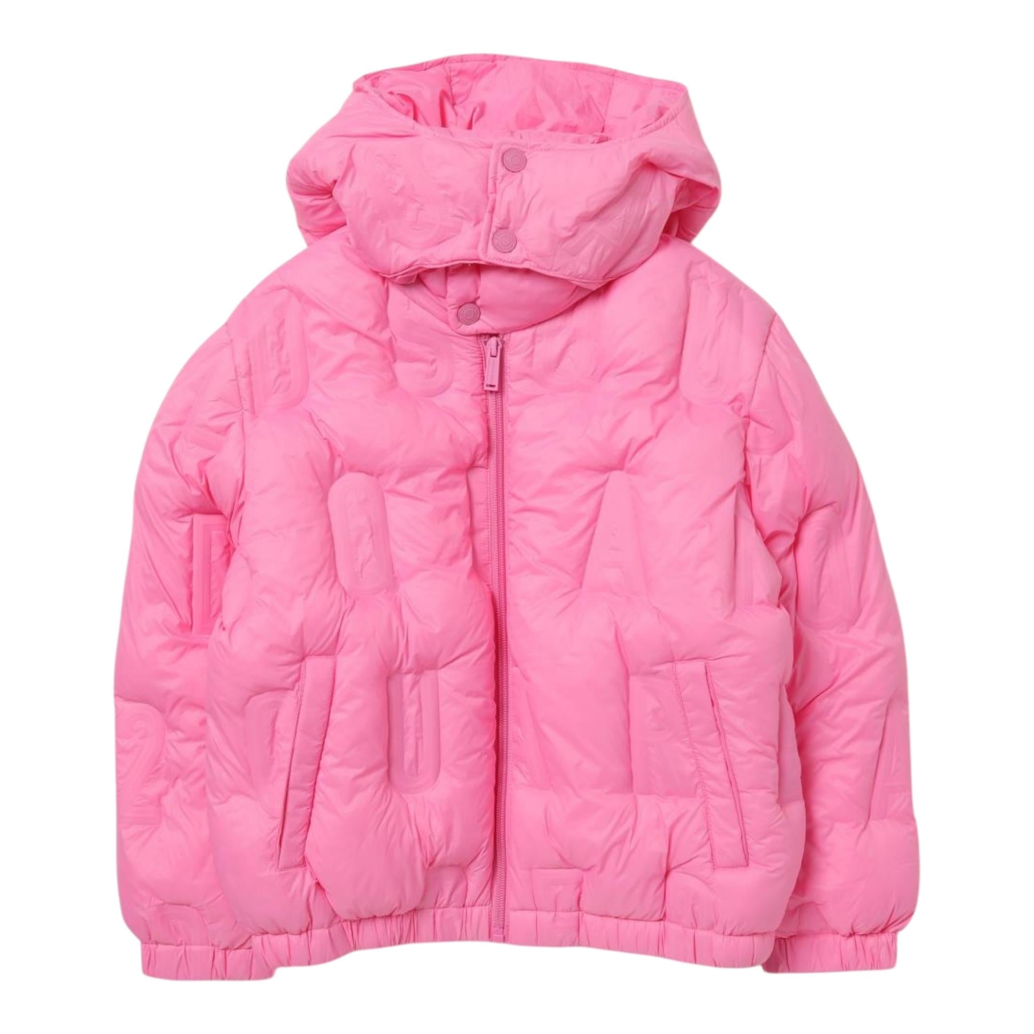 DSQUARED2 giubbino tinta unita con cappuccio Rosa per Bambina DQ1859 ROSA DSQUARED2 