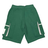 Emporio Armani Bermuda Solid Color With Elastic Waist And Pockets Green For Boys