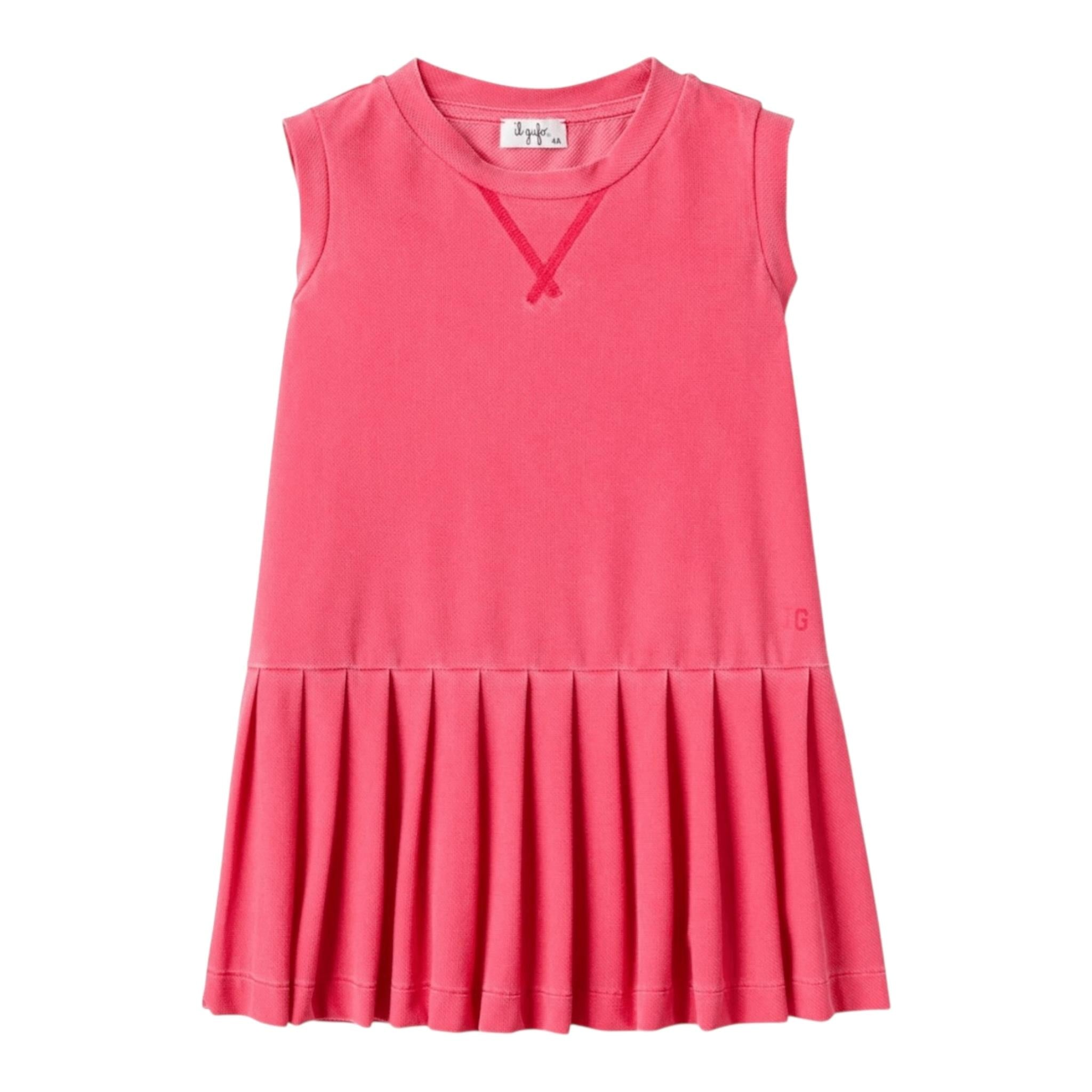 Il Gufo Abito Tinta Unita Giromanica per Bambina P25VA333N0107J ROSA IL GUFO 