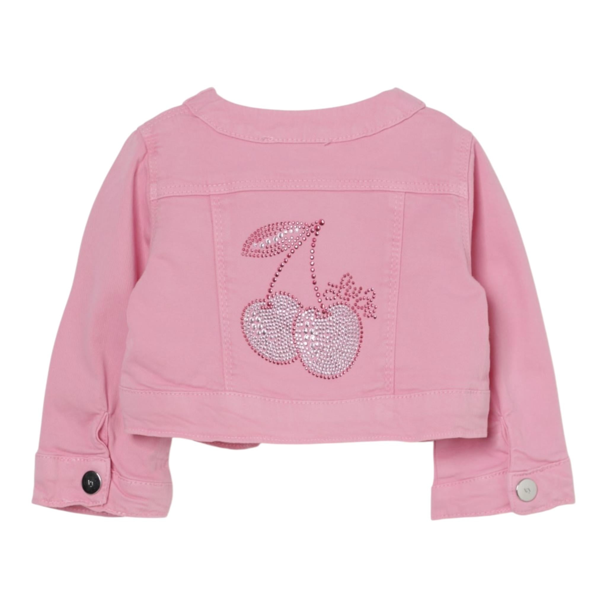 Liu Jo Giubbino In Denim Tinta Unita con Brillantini per Neonata HA5069X ROSA LIU JO 