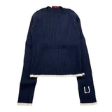 LIU JO maglia tinta unita cn profili in contrasto Blu per Bambina GF4138XX BLU LIU JO 