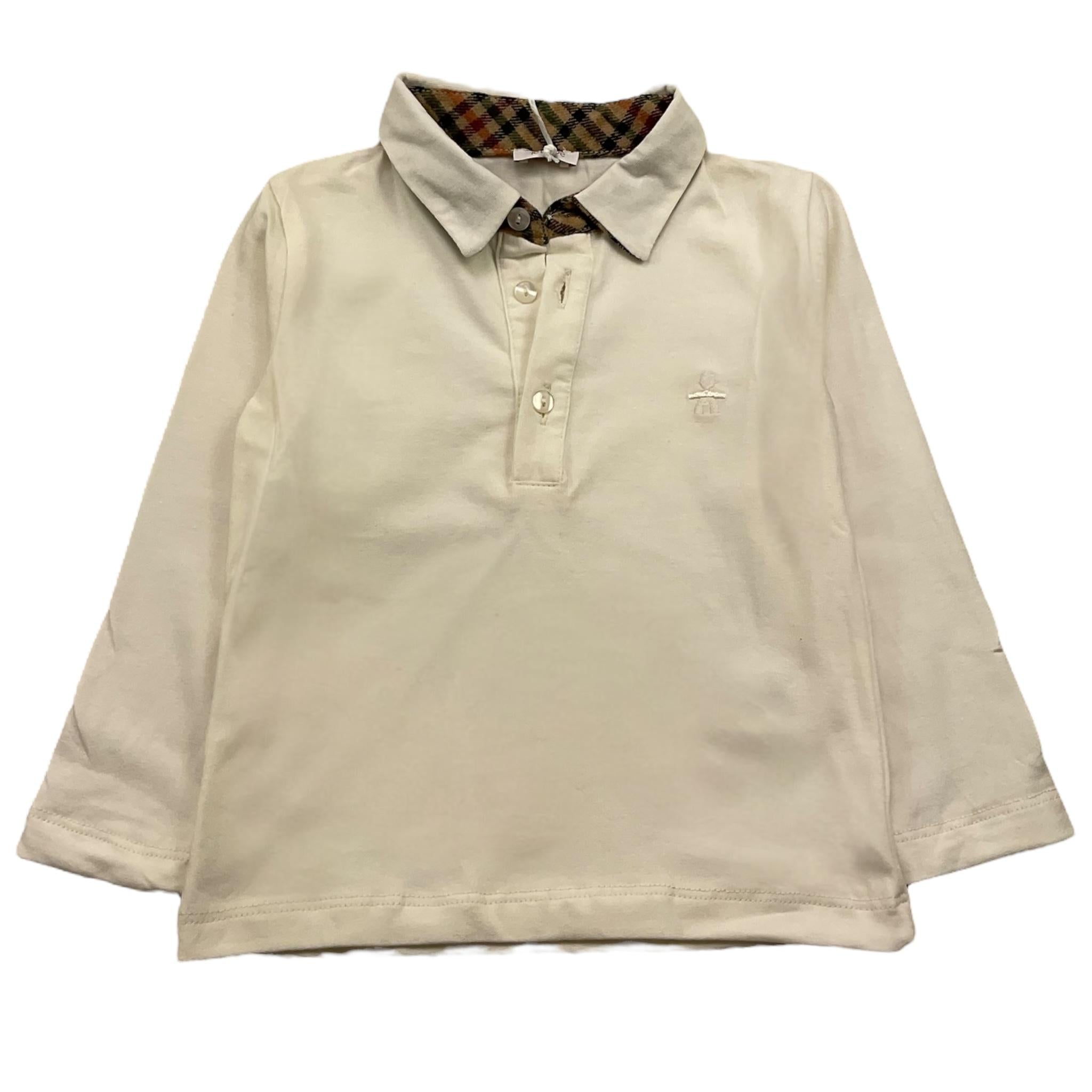LE BEBE' polo manica lunga tinta unita con colletto in contrasto Panna per Bambino LBG5453J PANNA LE BEBE' 