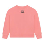 KENZO felpa chiusa girocollo tinta unita con stampa Rosa per Bambina FELPEJX ROSA KENZO 